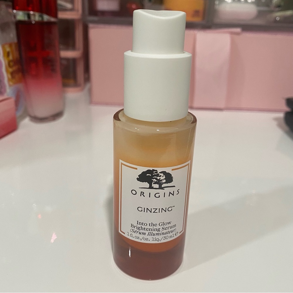 ORIGINS Ginzing Into The Glow Brightening Serum 1 oz / 30 mL Full Size